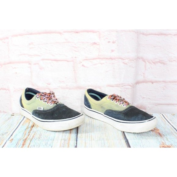 Vans Blue Green Suede Fabric Low Top Skateboarding Sneakers Shoes Size M 6.5 L 8 - Picture 3 of 9